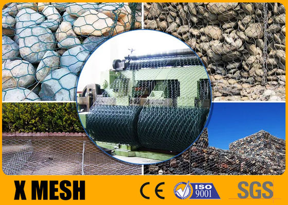 2x1x1 Meter Hexagonal Gabion Wire Mesh Untuk Dinding Penahan Batu