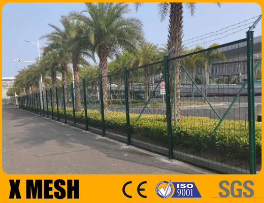 Anti Climb Pagar 358 Anti Cut Wire Mesh Panel Clear View Type Dengan Lebar 2m Untuk Perlindungan Jalan