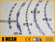 Concertina Razor Barbed Wire Dengan Wire 2.5mm Dan Ketebalan Bilah 0.5mm Untuk Lapangan Keamanan