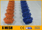 Oranye Ekonomis 12 Gauge Chain Link Mesh Anggar Dilapisi PVC
