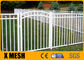 White Aluminium Flat Top Security Metal Fencing 6 Point Welds